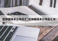 区块链技术公司总汇[区块链技术公司总汇分析]