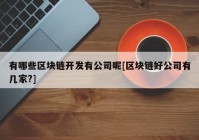 有哪些区块链开发有公司呢[区块链好公司有几家?]